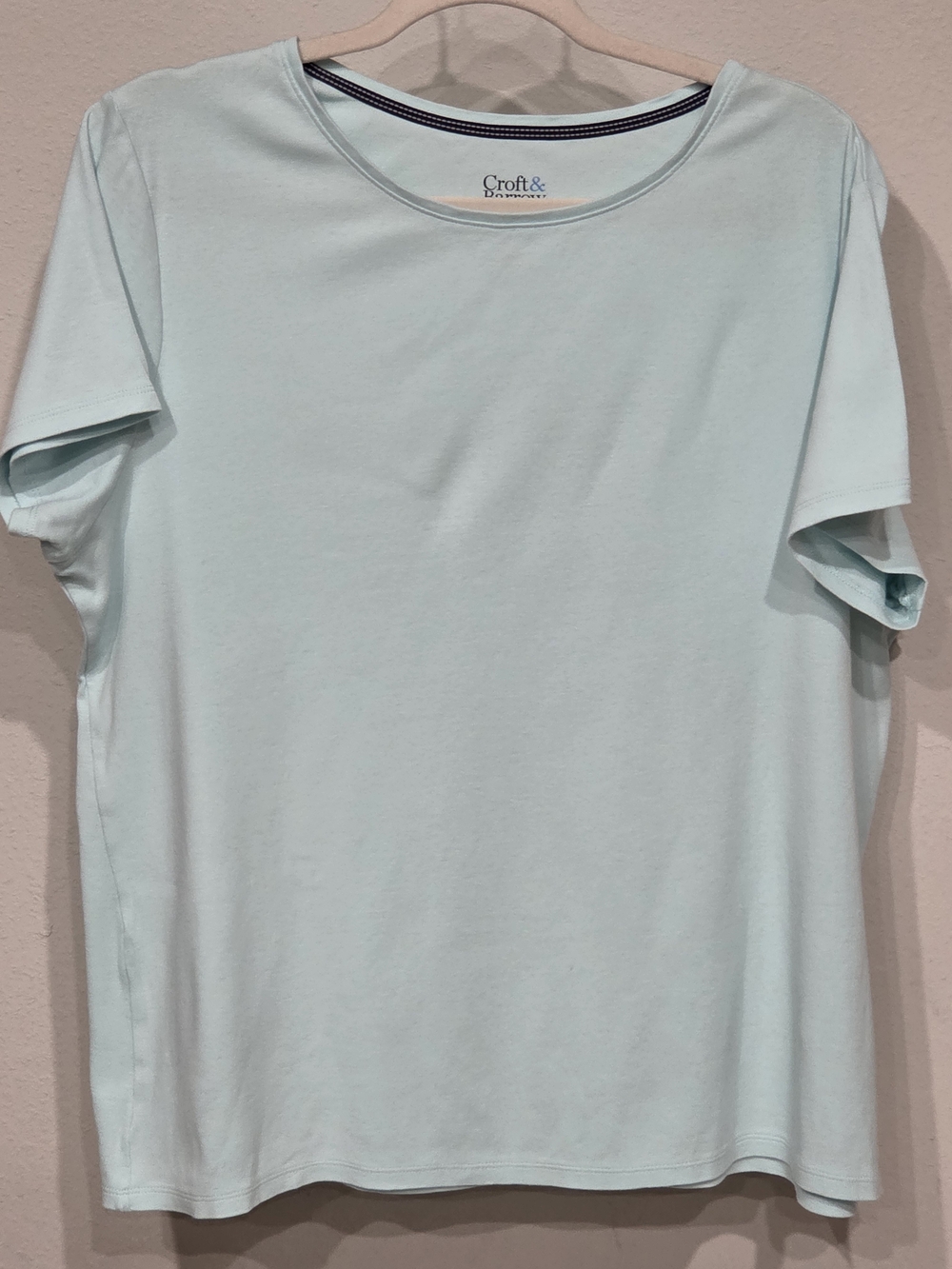 croft & barrow White Tee with Blue Logo